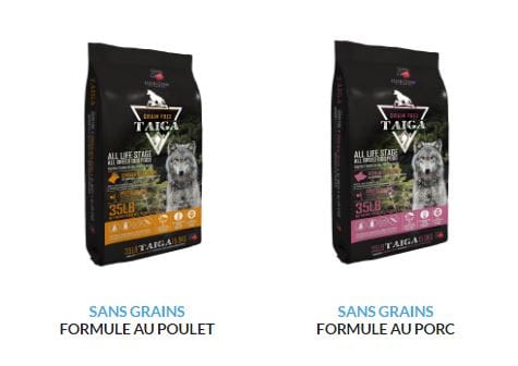 Nourriture budget pour chien Taiga d'Horizon chez Heidi