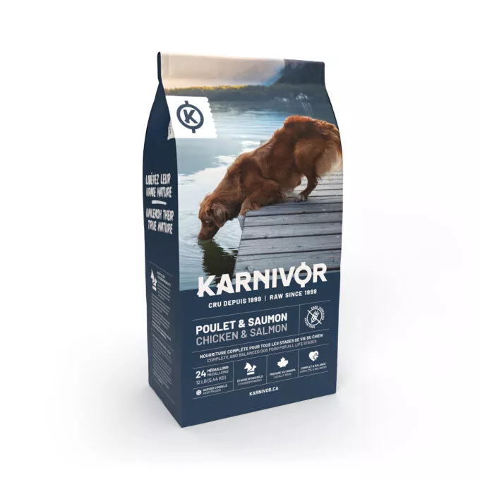 X - Karnivor Poulet et Saumon pour Chien, 5.44 kg