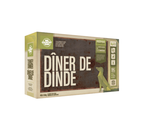 Big Country Raw, Dîner de Dinde, 4 X 1lb
