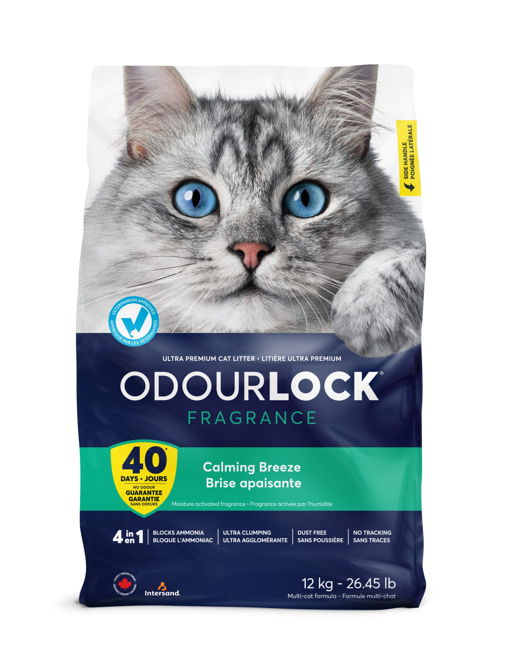 Intersand Odourlock Litière d'Argile pour Chat – Brise Apaisante