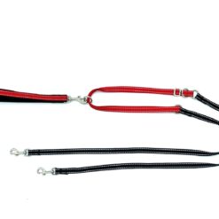 Farley Laisse double pour Chien, Noire