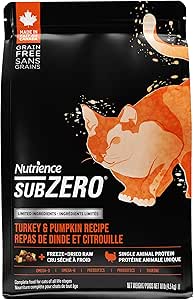 Nutrience SubZERO Ingrédients limités – Dinde et citrouilles pour Chat