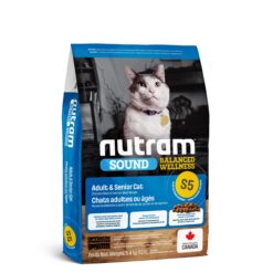 Nutram S5 Nourriture pour Chat Adulte et Senior, 5.4 kg