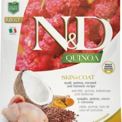 Farmina N&D Quinoa Peau et pelage à la Caille pour Chat, 5 kg
