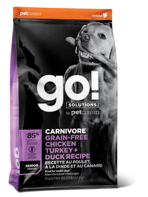 go! Solutions, Carnivore Poulet Dinde et Canard pour chiens Séniors