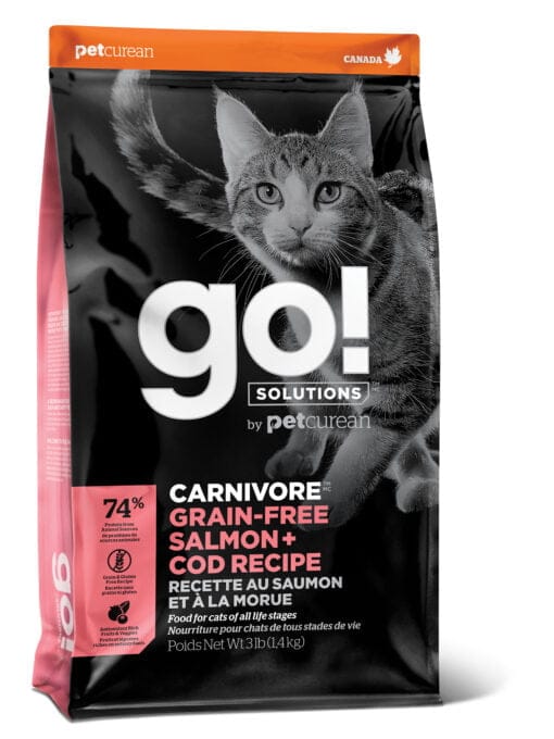 go! Solutions, Carnivore, Saumon et morue pour chat