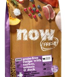 now fresh Dinde Saumon et Canard pour Chat Senior