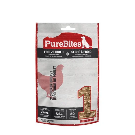 Purebites Poitrine de poulet séchée à froid