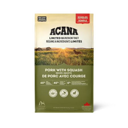 Acana Ingrédients Limités – Porc et Courge pour Chien