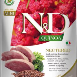 Farmina N&D Quinoa Canard pour chien Miniature stérilisé, 2.5 kg