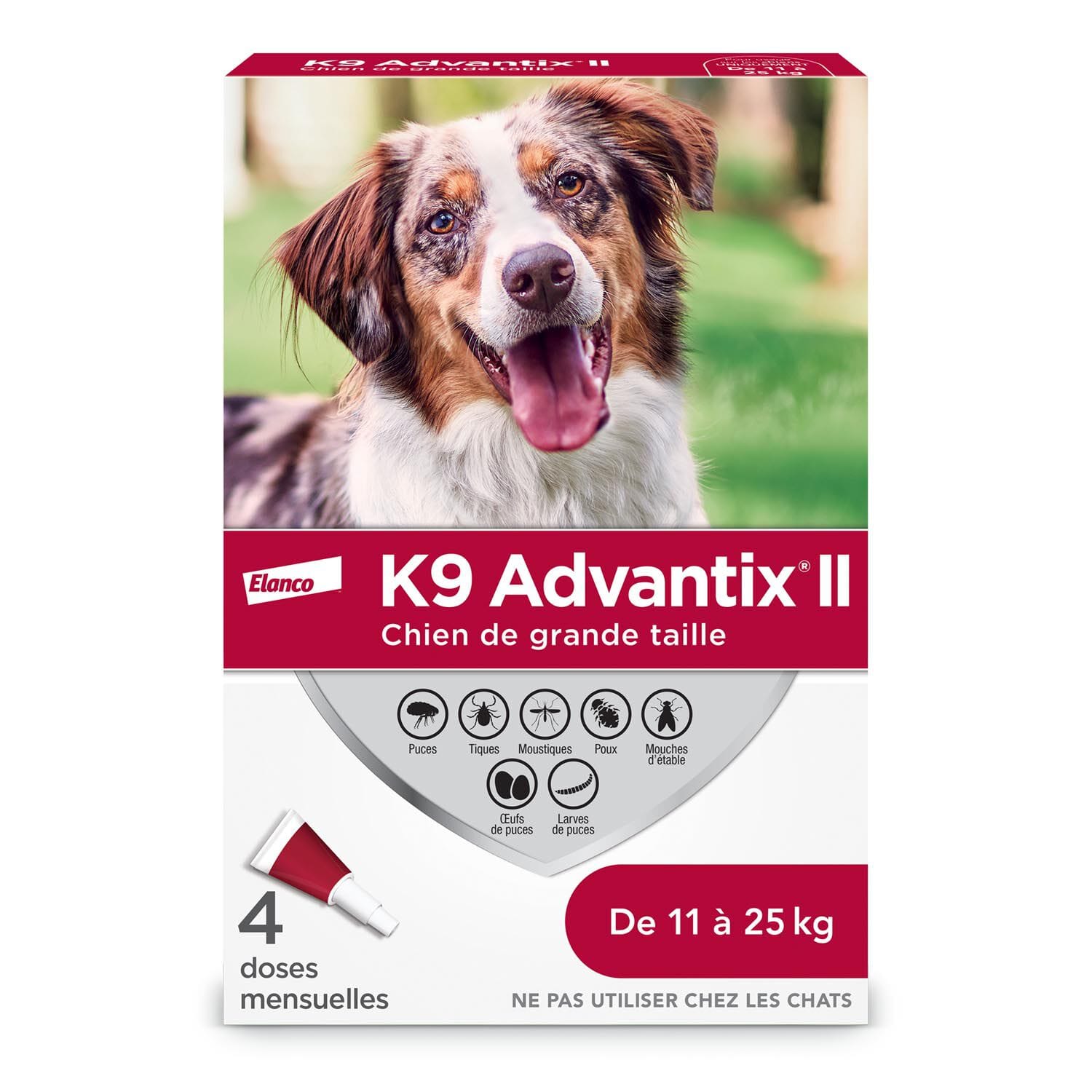 K9 advantix II pour Chien de 11 kg à 25 kg