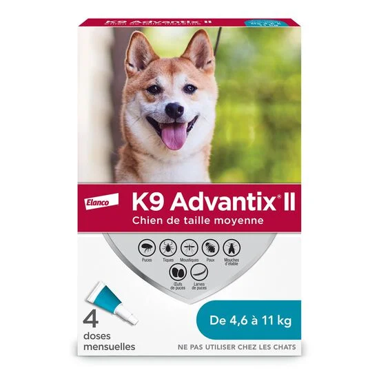K9 advantix II pour Chien de 4.6 kg à 11 kg