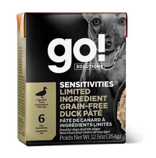 go! Solutions Limité en Ingrédients, Pâté de canard pour chiens, 354g