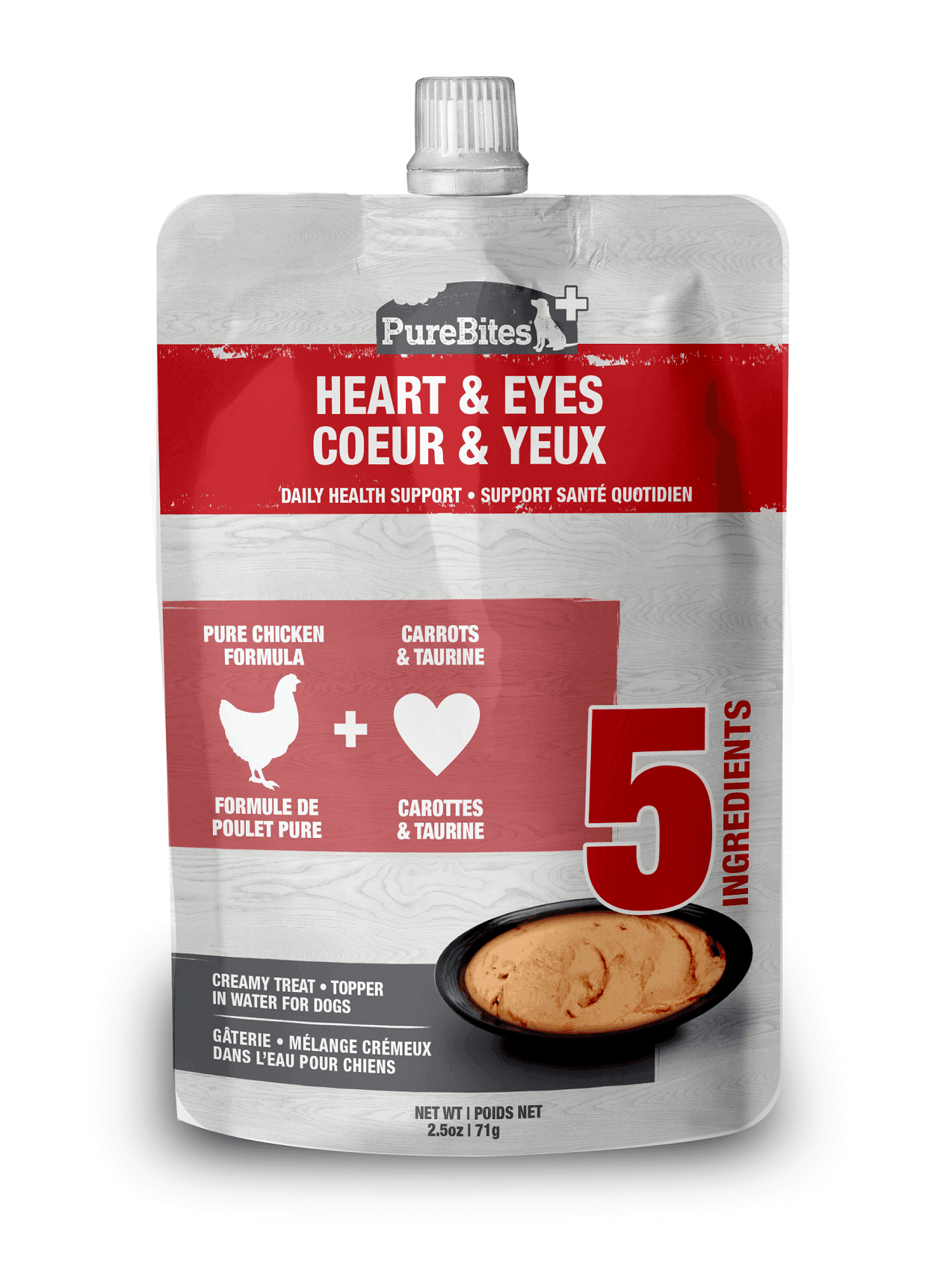 Purebites Sachet Coeur et Yeux au poulet, 71 g