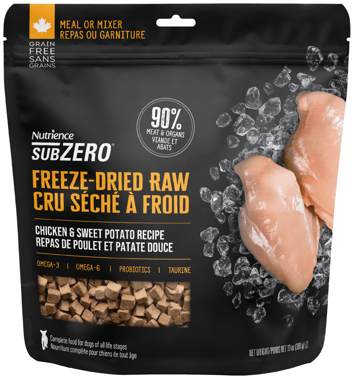 Nutrience SubZERO Cru séché à froid au Poulet pour Chien