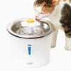 Catit Fontaine avec fleur et dessus en acier inoxydable, 3 litres