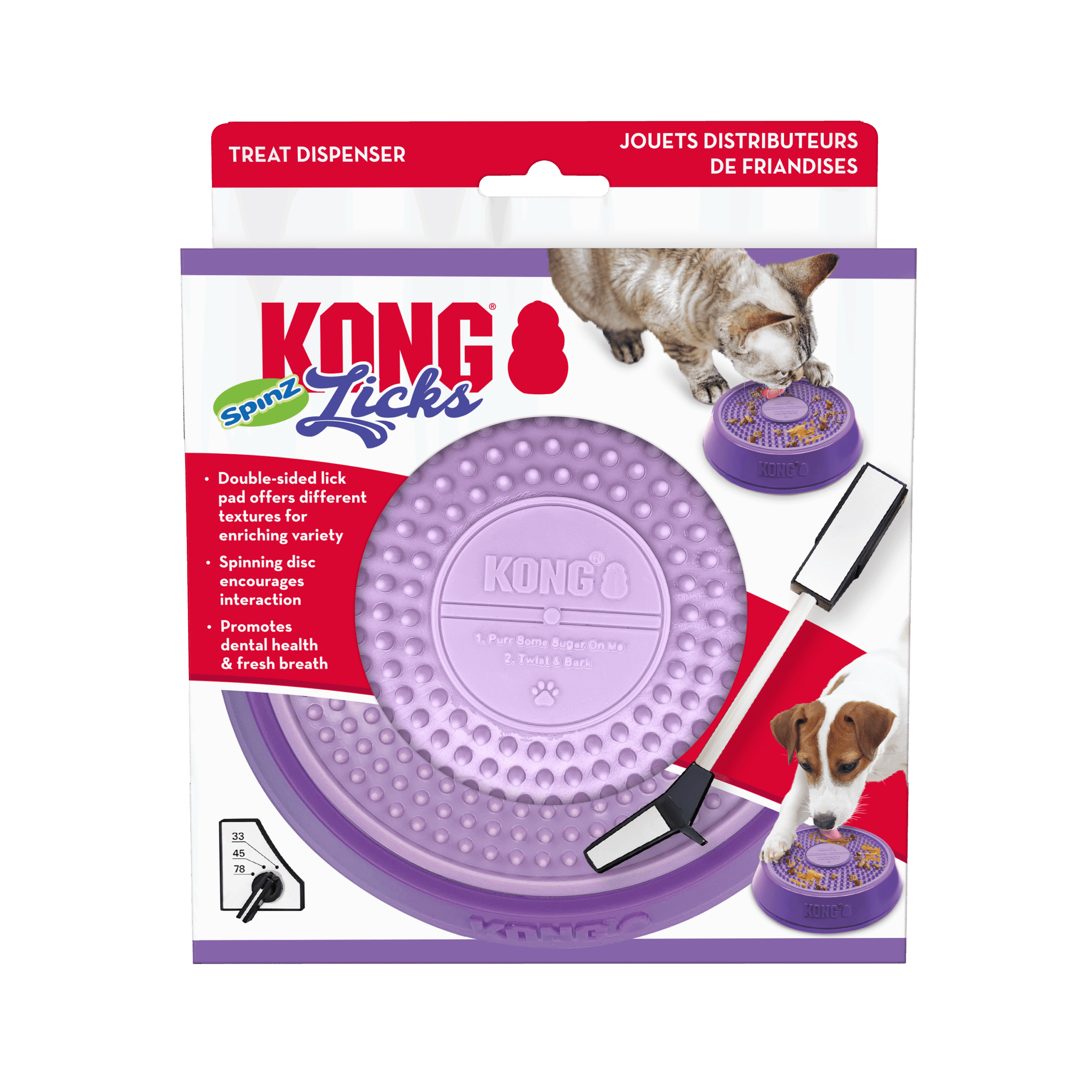 Kong Licks Petit Bol tournant Spinz à lécher