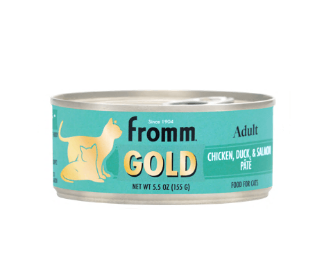 Fromm Gold Pâté Poulet, canard et saumon pour Chat, 155 g