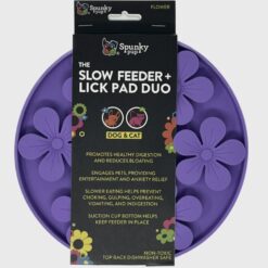 Spunky pup Bol ralentisseur ou à lécher à fleurs