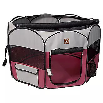 One for Pets Enclos Fuchsia et gris