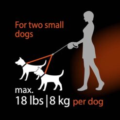 Alternative view of Flexi Duo Laisse rétractable noire pour 2 Chien de 5m