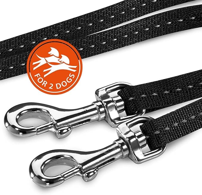 Flexi Duo Laisse rétractable noire pour 2 Chien de 5m – Image 3