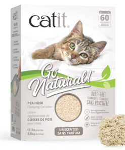 CatIt, Litière agglomérante Cosses de pois, Sans Parfum, 5.6 kg