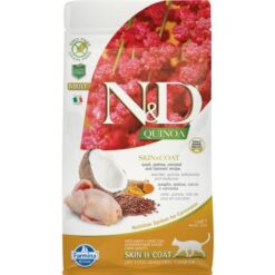 Farmina N&D Quinoa Peau & Poil à la Caille pour Chat, 1.5 kg