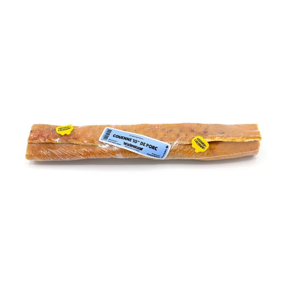 WaWWaW Rouleau de Couenne de Porc pour Chien, 10 po