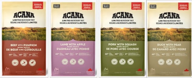 Acana Limited Ingredient formulas