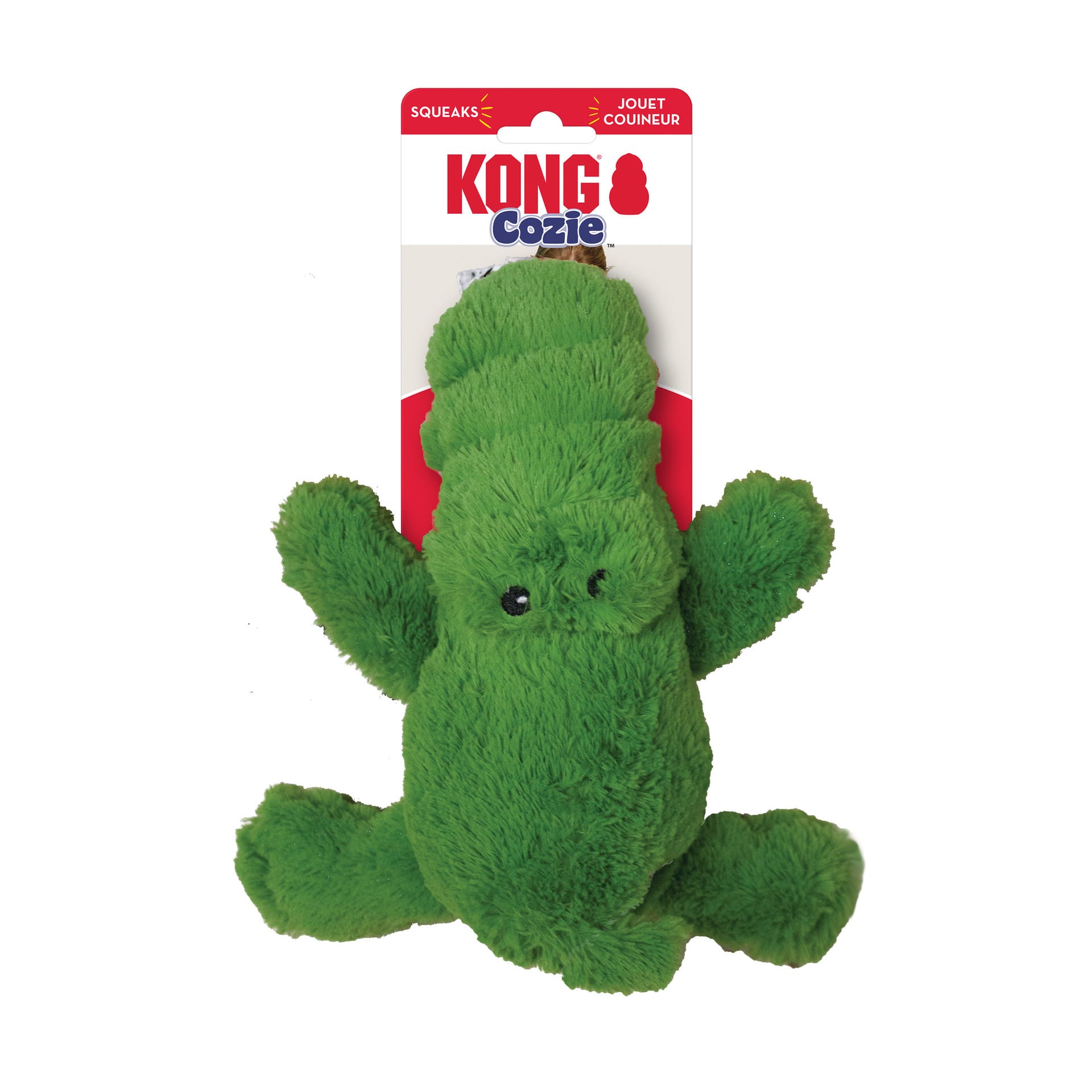 Kong Cozie Le jouet l'alligator Ali vert pour Chien, P