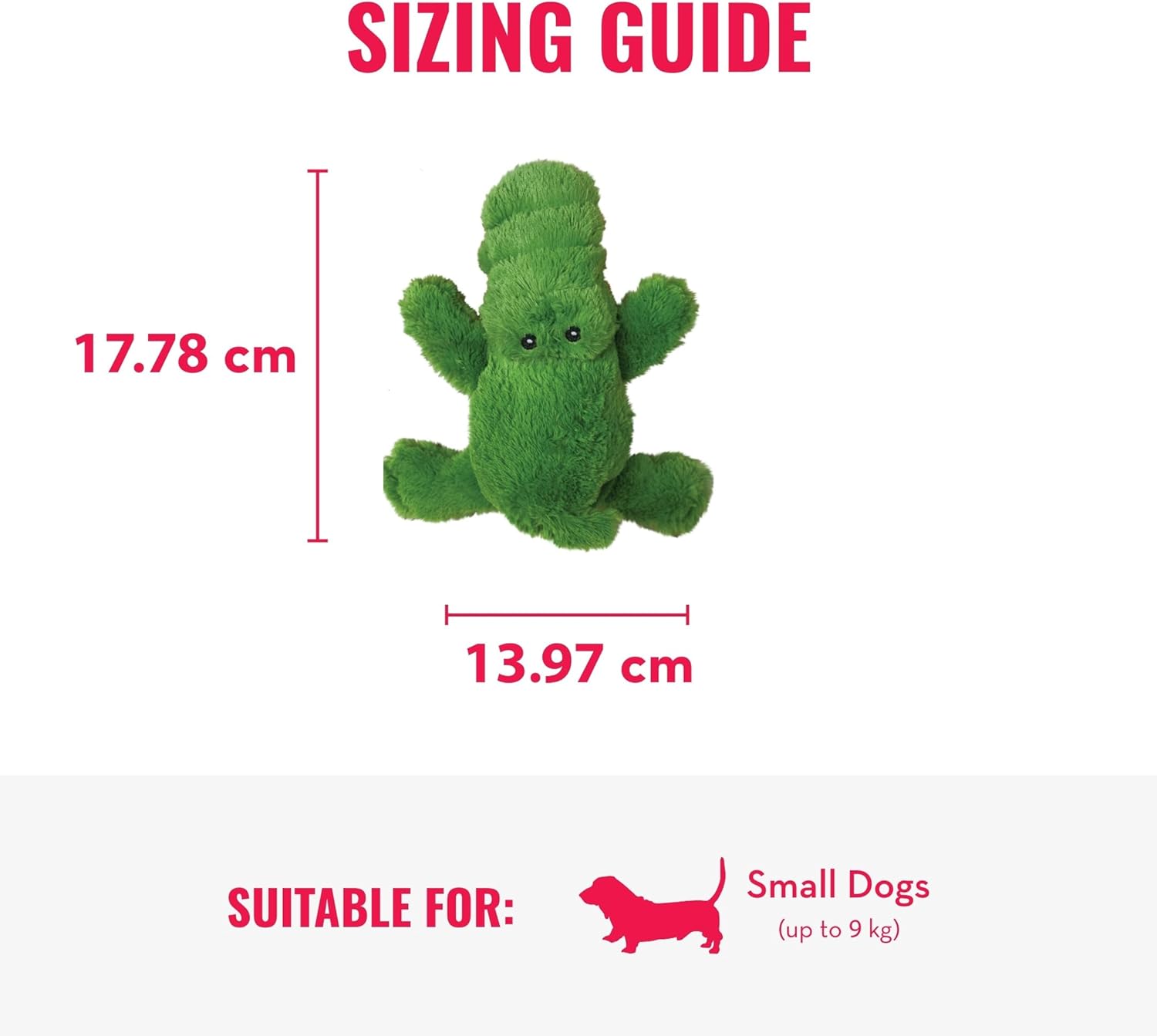 Kong Cozie Le jouet l'alligator Ali vert pour Chien, P – Image 2