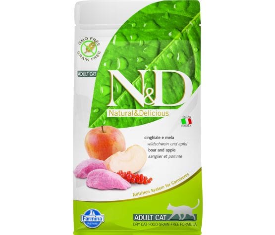 Farmina N&D Prime Sans Grains pour Chat - Sanglier, 1.5 kg