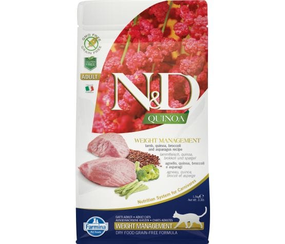 Farmina Quinoa Gestion du poids pour Chat à l'Agneau