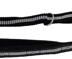 Coastal Laisse double poignée Élastique noire et grise, 1.2 m