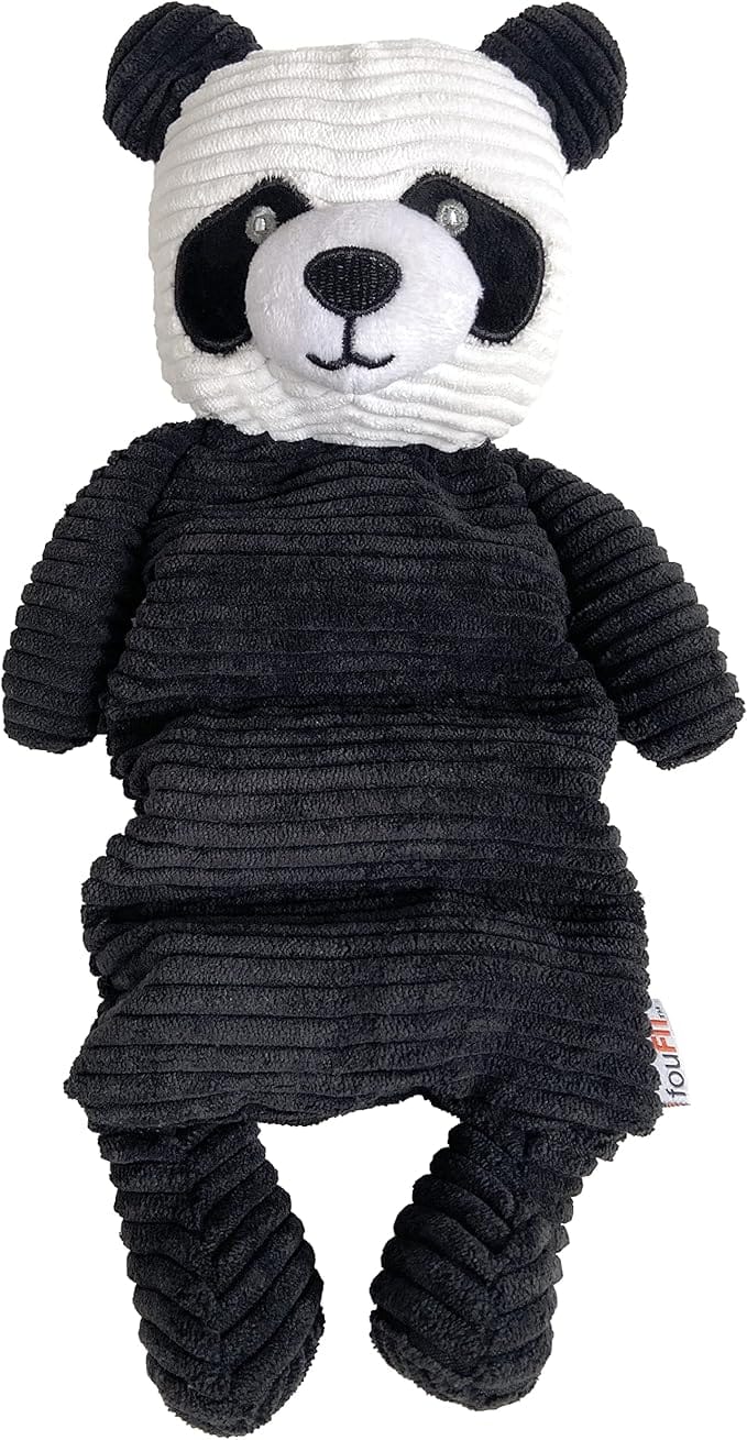 fouFIT Jouet pour chien Le Panda en Velour Cotelé