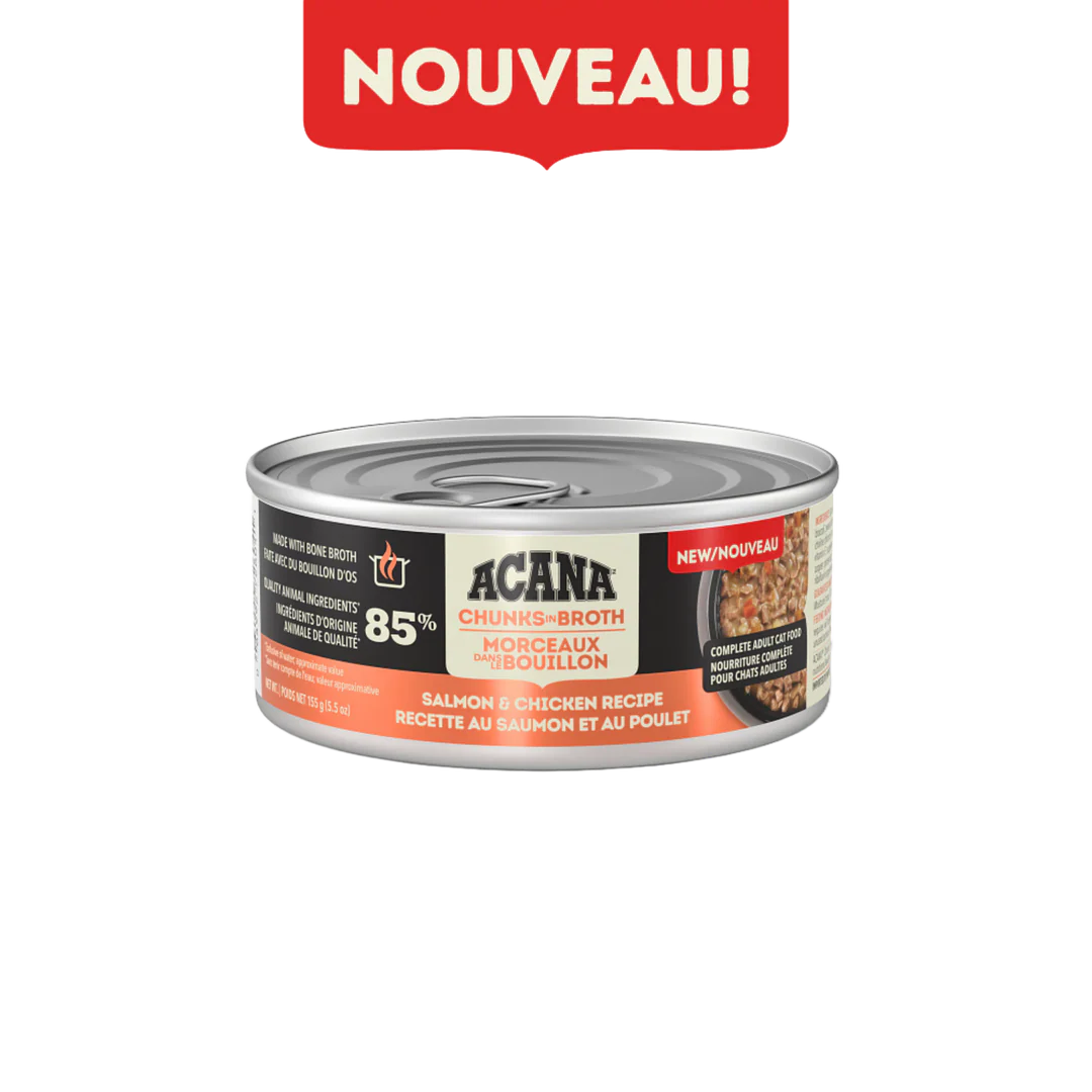 Acana Conserve pour Chat Morceaux Saumon & Poulet, 155 g