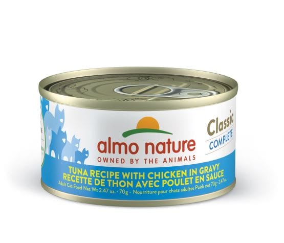 almo nature Classic Complete au Thon avec Poulet en Sauce pour chat, 70g