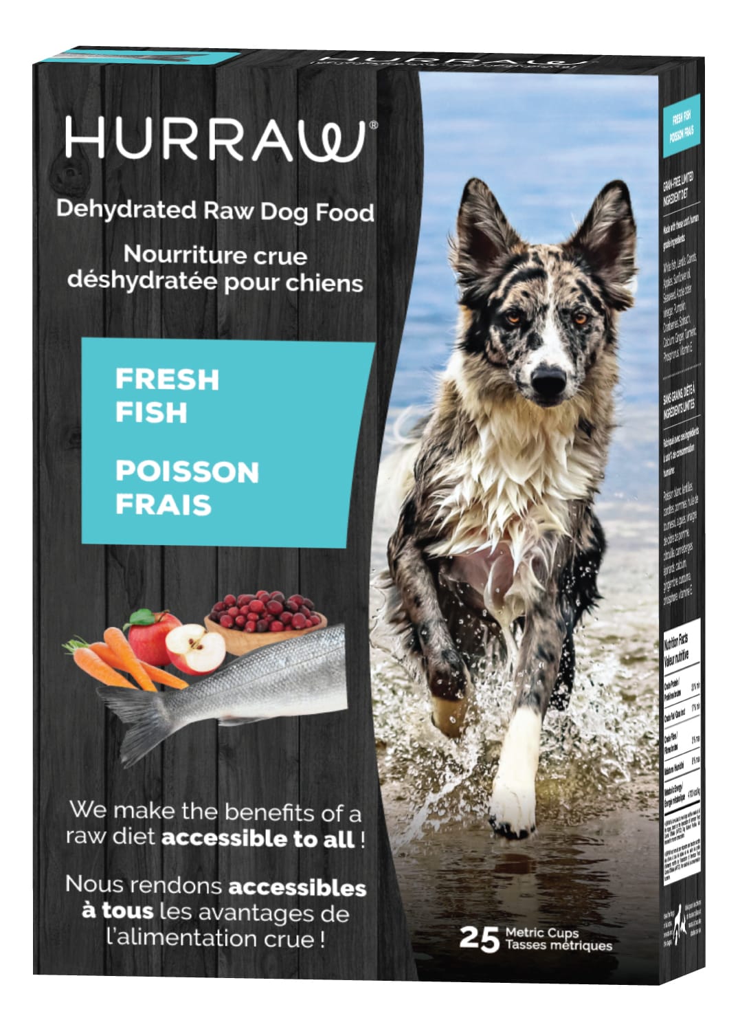 Hurraw Nourriture au Poisson Frais pour Chien, 2.3 kg (25 tasses)