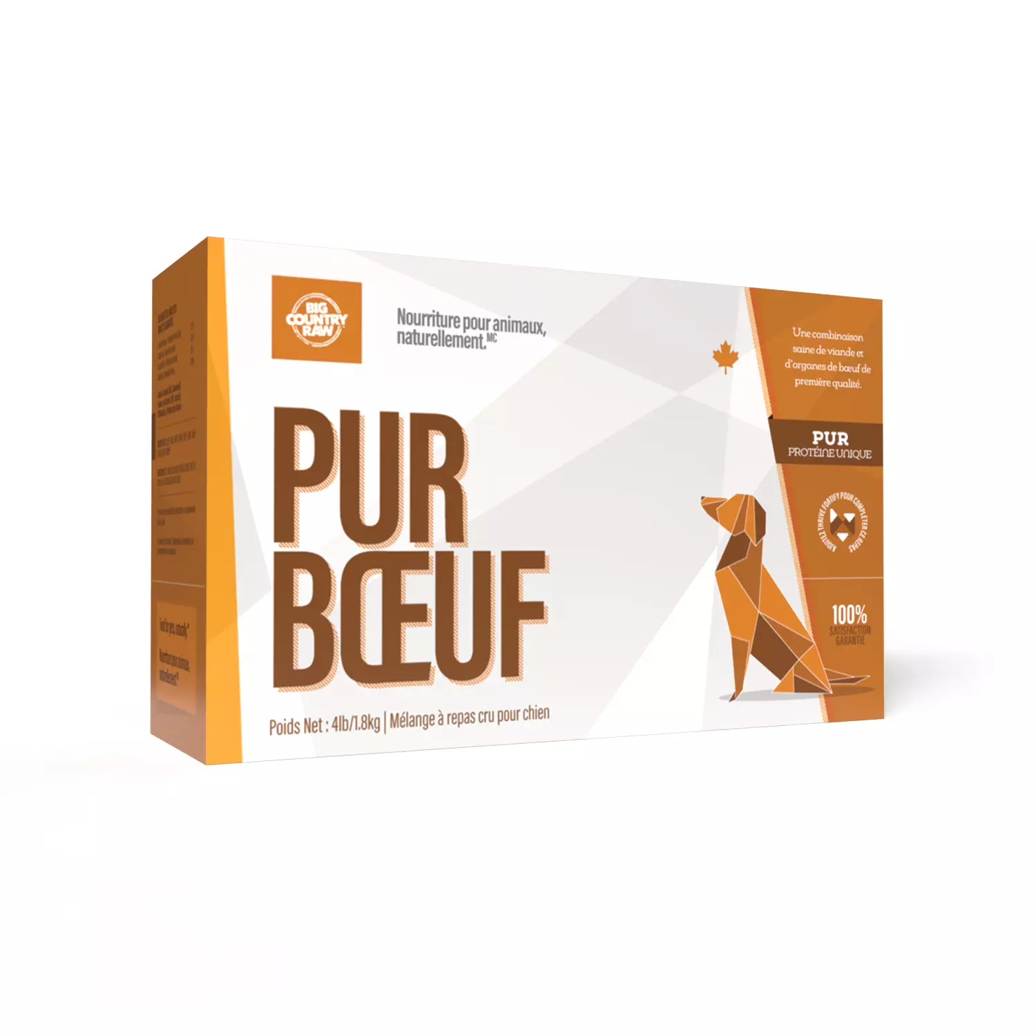 Big Country Raw Pur Bœuf, 4 X 1 lb