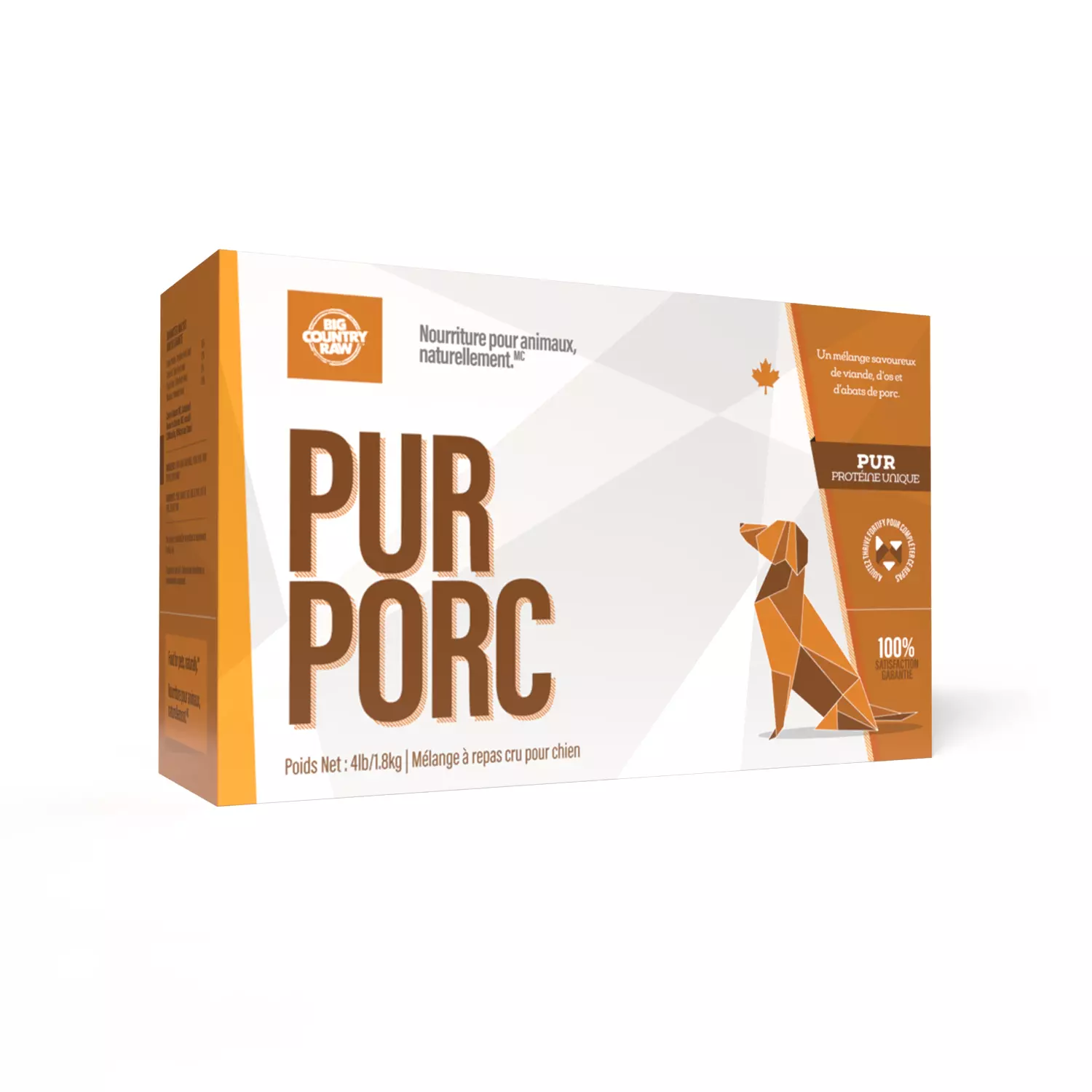 Big Country Raw Pur Porc, 4 X 1 lb