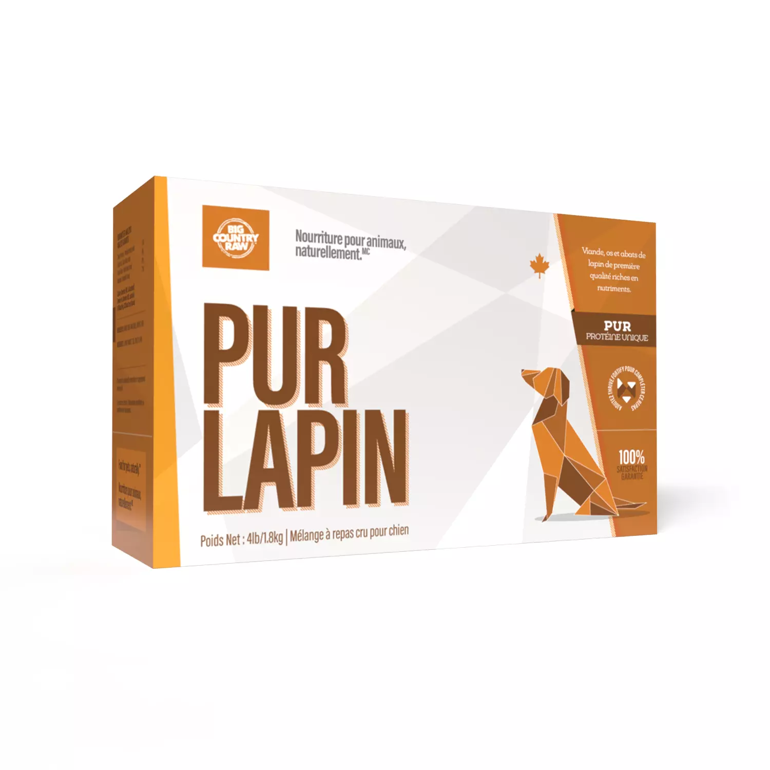 Big Country Raw Pur Lapin, 4 X 1 lb