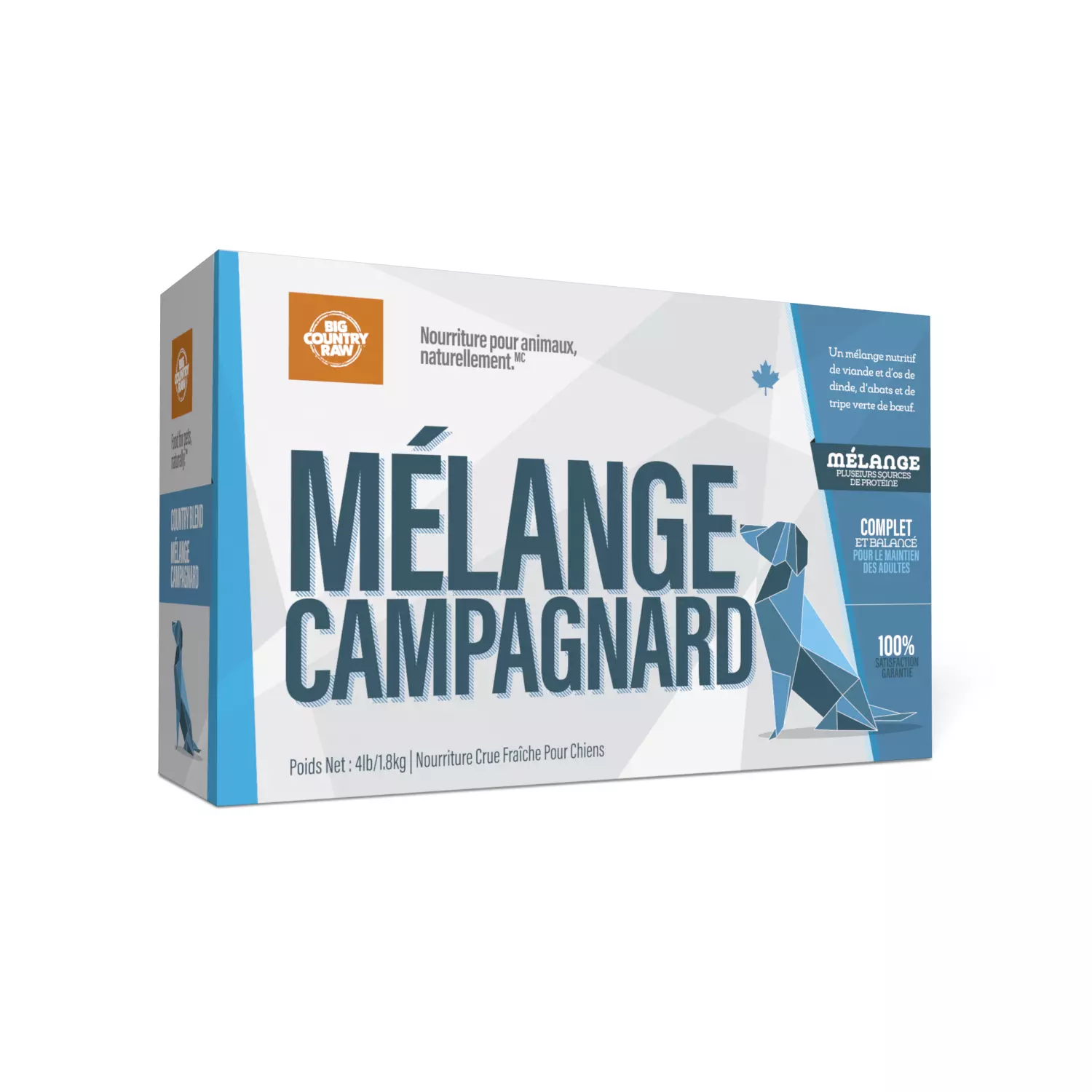 Big Country Raw Mélange campagnard, 4 X 1 lb