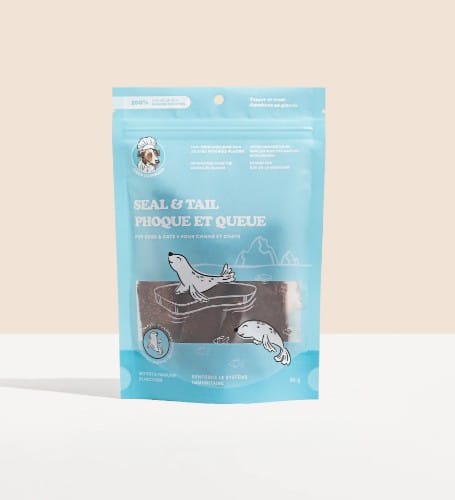 CHIEN GOURMAND Gâterie de morceaux de Phoques et Queue lyophilisés, 56 g