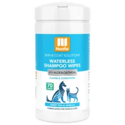 Nootie Lingettes de Shampoing sans rincage Pois et vanille, Paquet de 70