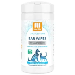 Nootie Lingettes nettoyantes pour les Oreilles Pois et vanille, Paquet de 70