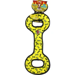 Tuffy Jouet Anneaux pour Tirer Sans rembourrage, Jaune – TS10