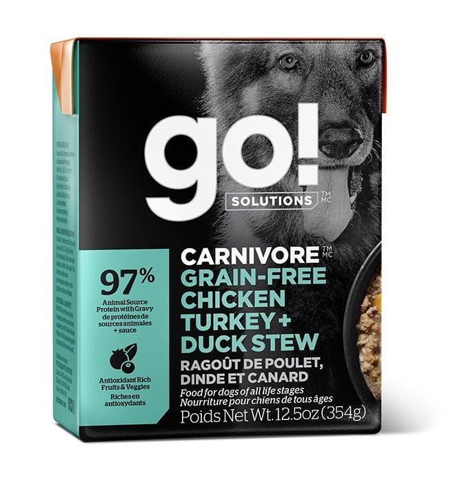 go! solutions Nourriture humide pour Chien en Pâté - Poulet Dinde et Canard, 354 g