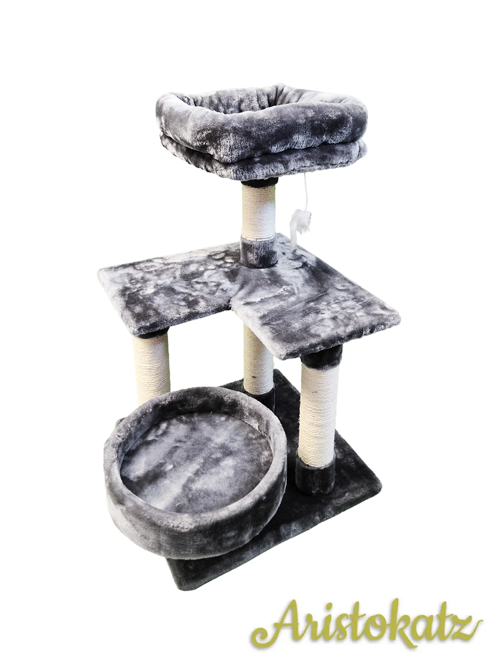 Aristokatz Arbre à chat Gris de 32 pouces – Image 3