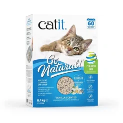 Catit Litière agglomérante Go Natural Multi-chats parfum de Vanille, 6.4 kg